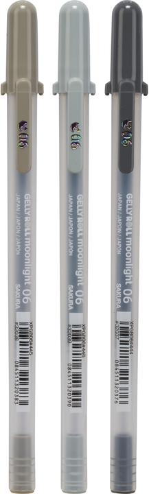 Produktbild Sakura Gel-Tintenroller Gelly Roll Moonlight 06 "Urban" (Grau, Braun, Schwarz, 3 x)