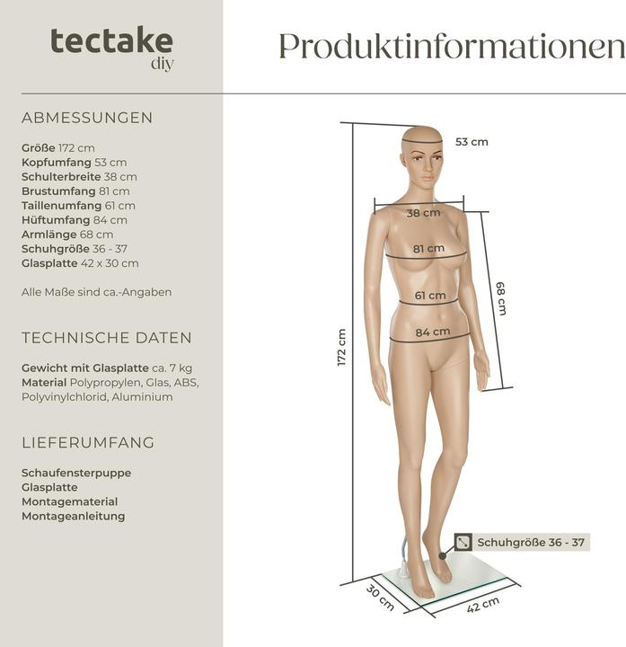 Produktbild tectake Mannequin