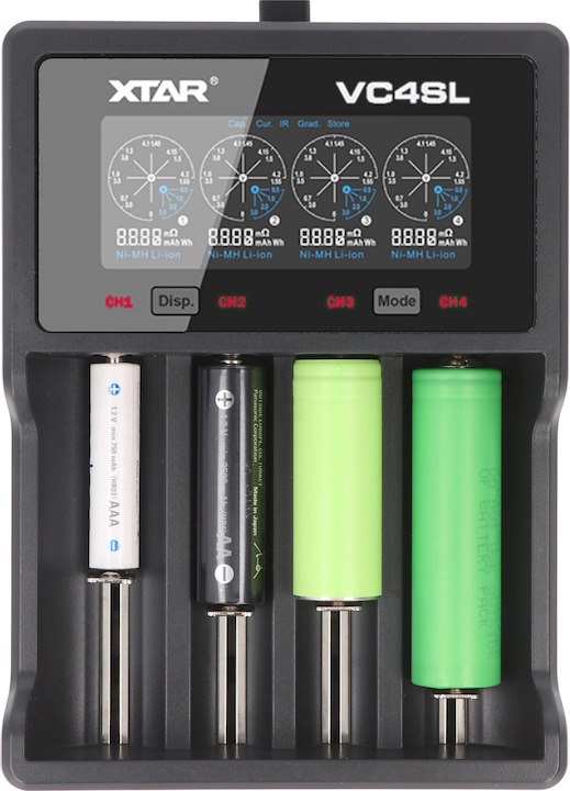Xtar VC4SL (1 pcs, 14500, 16340, 18500, 18650, 21700, 26650, AAA, AA, Batterie)
