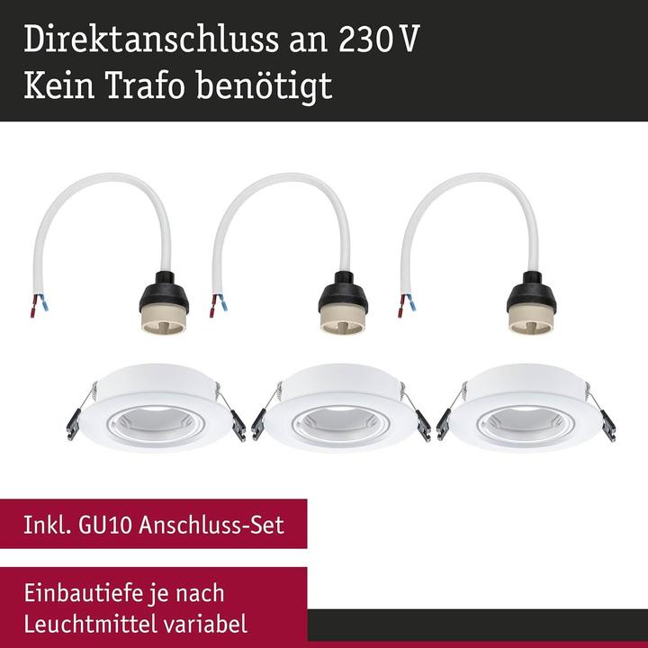 Produktbild Paulmann Einbauleuchte 10er-Pack (GU10)