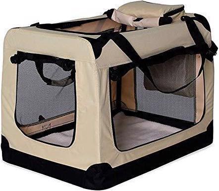 Actual product image Dibea Double Dog Transport Box (Cat, Dog, Foldable, Lockable, Breathable, Washable)