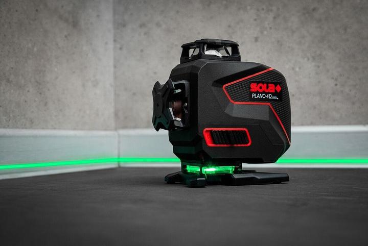 Produktbild Sola PLANO 4D GREEN 360Â° Kruislijnlaser set in koffer - Groen - 4x 30m