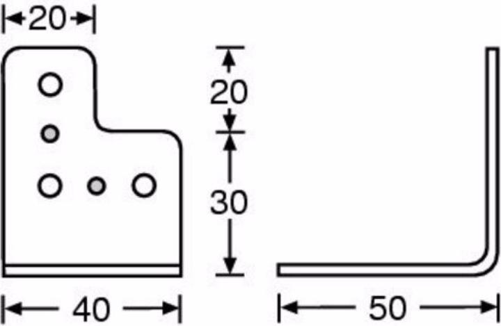 Produktbild Adam Hall 4044 L-Ecke 40