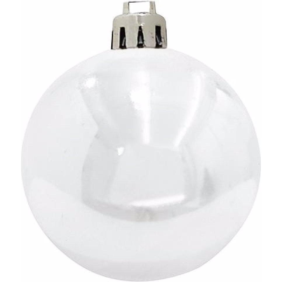 Europalms, Christbaumschmuck, Dekokugel 7cm, weiss 6x (6 -teilig)