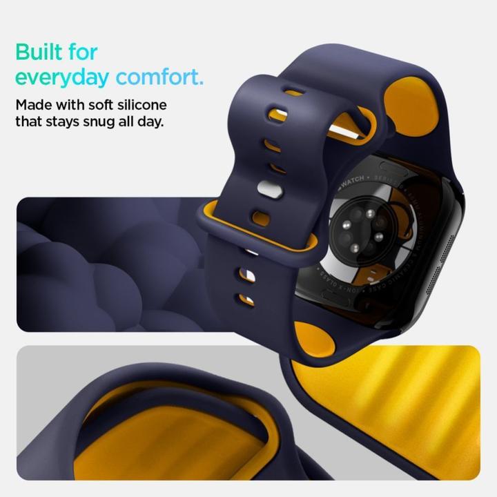 Produktbild Spigen - Nano Pop - Apple Watch 1/2/3/4/5/6/7/8/9/10/SE/SE 2 (38/40/41/42mm) - Blueberry Navy (42 mm, Plastic, Silicon, Silicone)