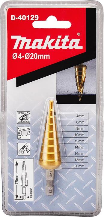 Produktbild Makita Stufenbohrer 4-20mm 9-stufig (4-20 Millimeter)