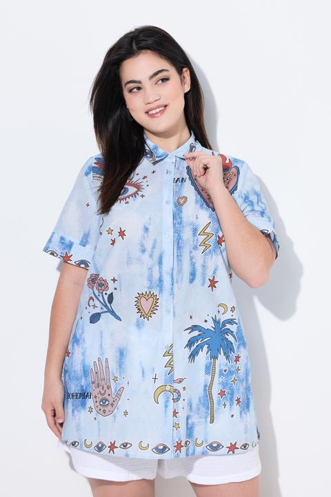 Immagine prodotto Angel of Style Hemdbluse, A-Linie, "Augen"-Patchprint (58)