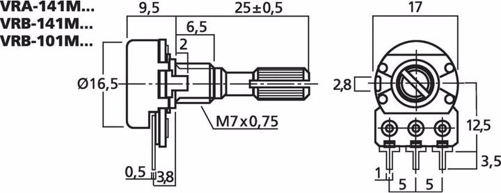 Produktbild Monacor Potentiometer
