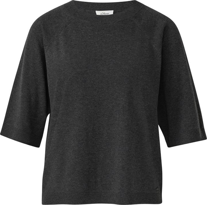 Produktbild s.Oliver Strickpullover Leichter Kurzarm-Strickpullover (40)