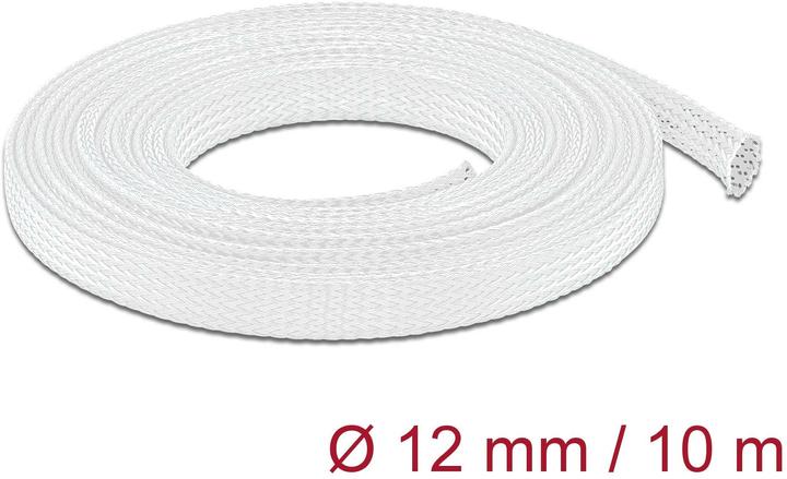 Immagine prodotto Delock Guaina intrecciata espandibile 10 m x 12 mm bianca (Tubo cavi, 1000 cm)