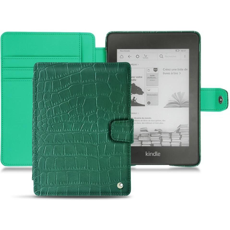 Noreve Lederschutzhülle Wallet (Kindle Paperwhite 2018), eReader Zubehör, Grün