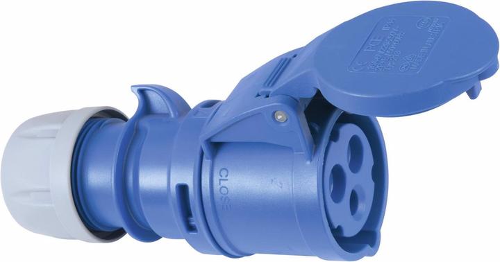 Actual product image PCE CEE Coupling 16A 3pin bl