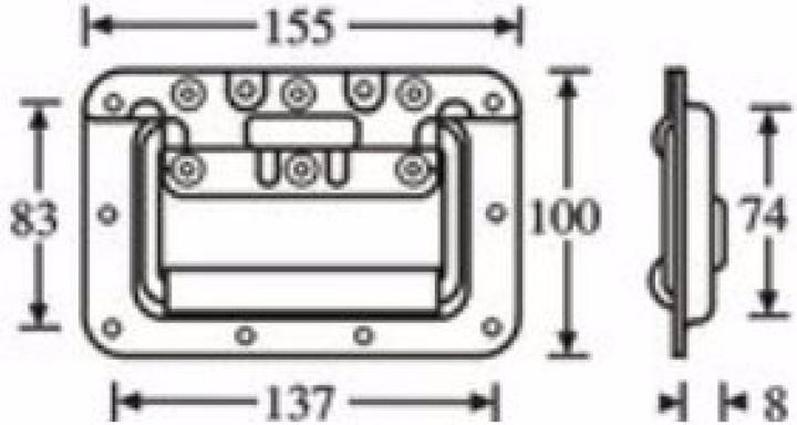Actual product image Adam Hall 34082 A Folding handle medium