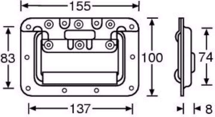 Actual product image Adam Hall 34082 S Folding handle medium