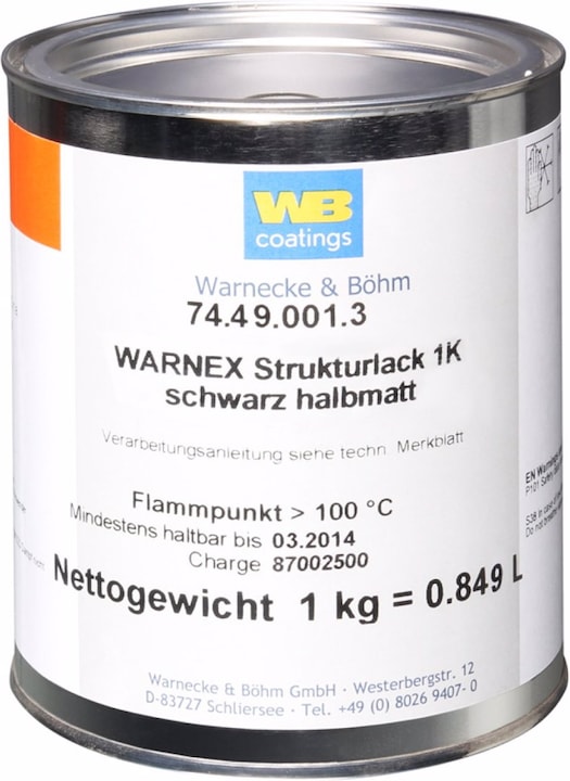 Produktbild WB Coatings 0131 Strukturlack schwarz