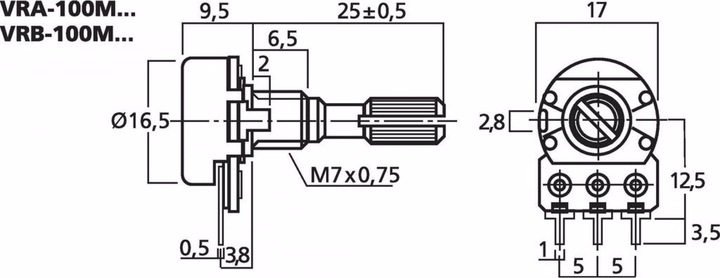 Produktbild Monacor Potentiometer