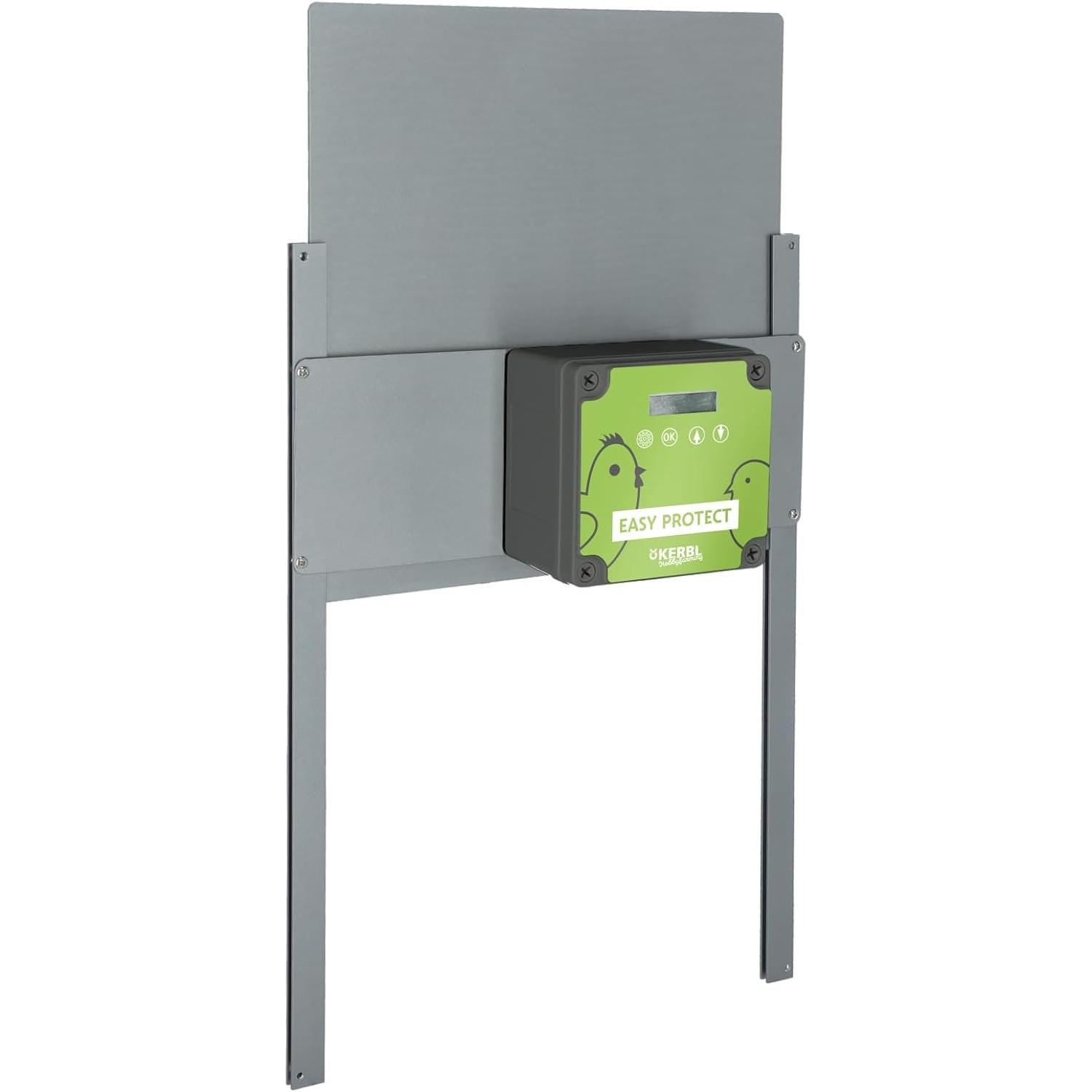 Porte de poulailler avec unité de contrôle pour porte Kerbl Easy Protect