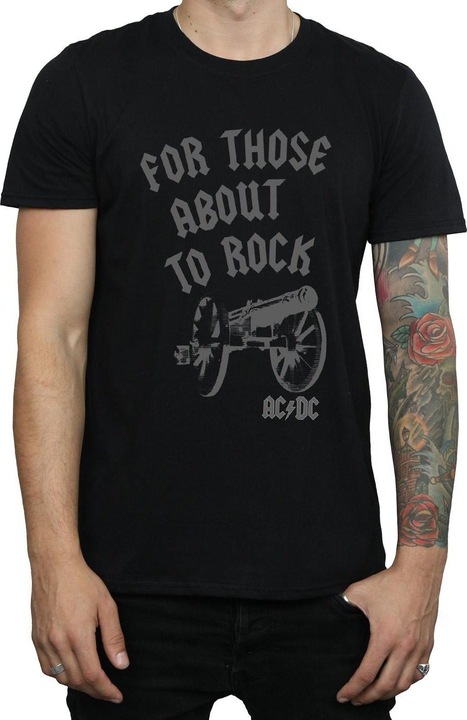 Actual product image AC/DC Mens For Those About To Rock Cannon T-Shirt (M)