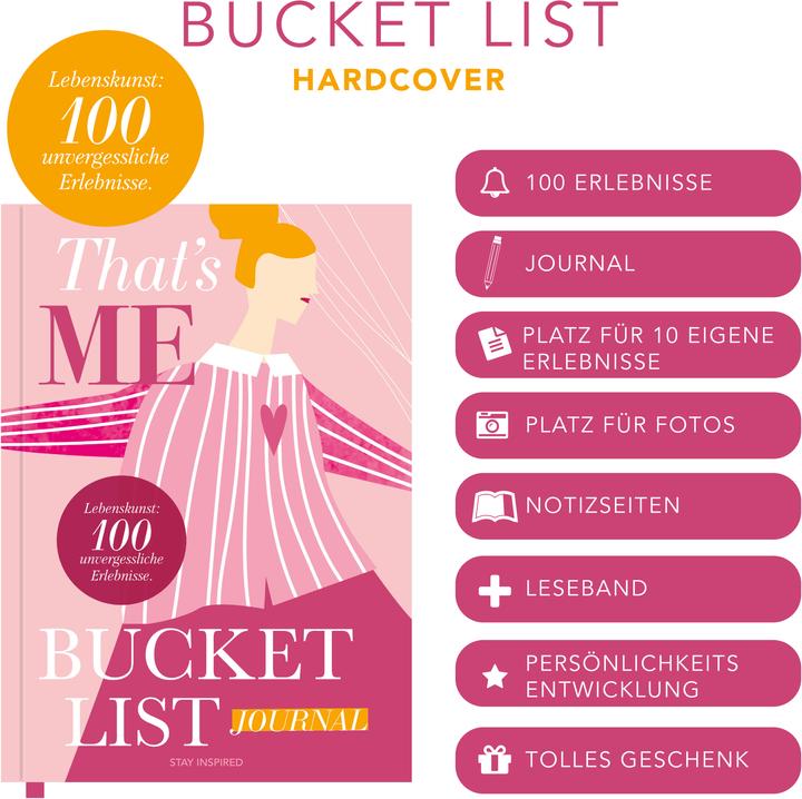 Image du produit That's Me Bucket List | Das ultimative Bucket List Buch für ein erfülltes Leben | Das Ausfüllbu (Allemand, Lisa Wirth, 2024)
