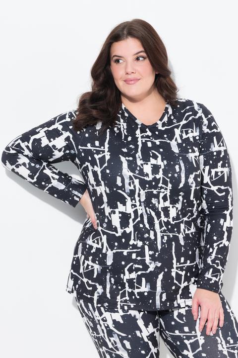 Produktbild Ulla Popken Funktionsshirt, Loop, V-Ausschnitt, Langarm, recycelt (42, 44)