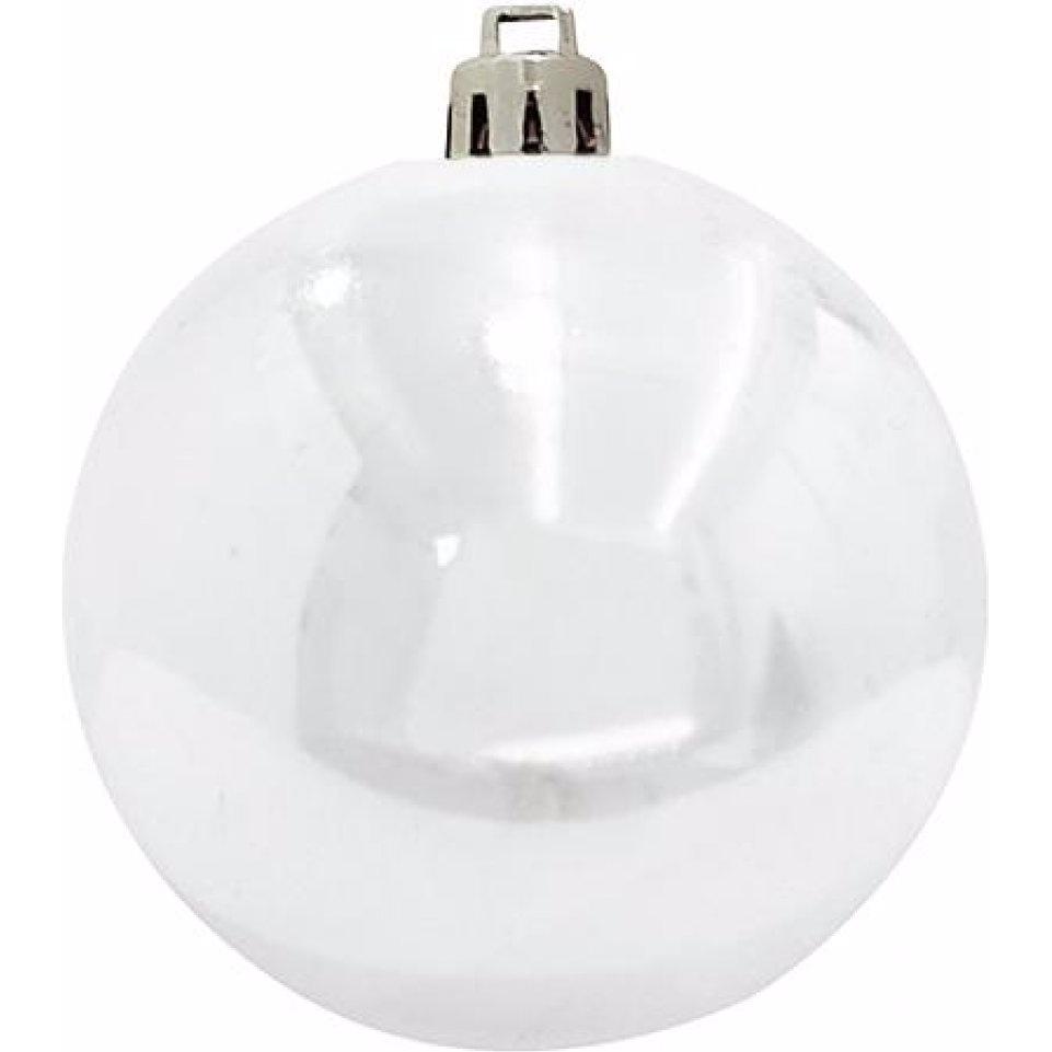 Europalms, Christbaumschmuck, Dekokugel 20cm, weiss