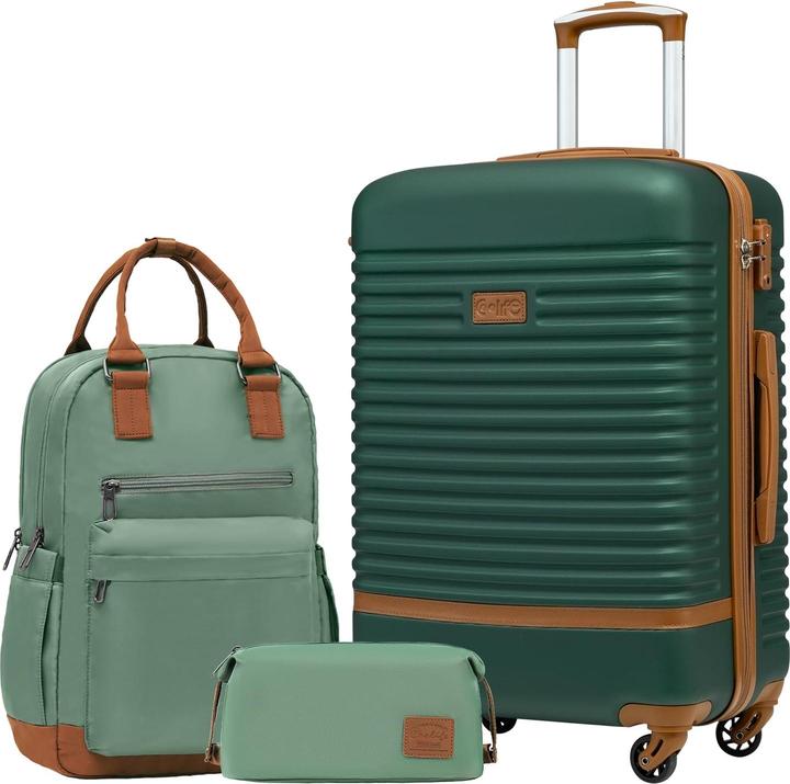 Produktbild Coolife Koffer-Trolley-Set mit TSA-Schloss (3-teilig)