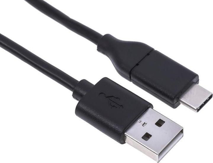 RS PRO USB cable, USBA / USB C, 2m USB 2.0 black (2 m, USB 2.0)