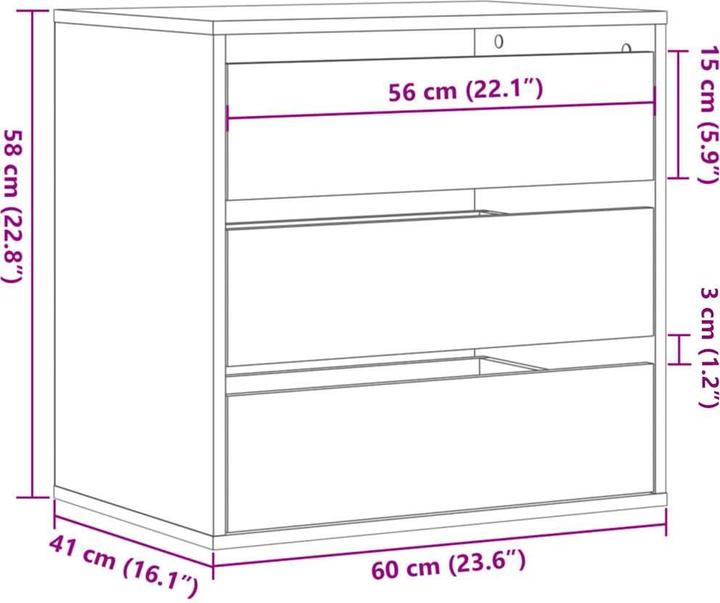 Image du produit vidaXL Kommode (60 x 41 x 58 cm)