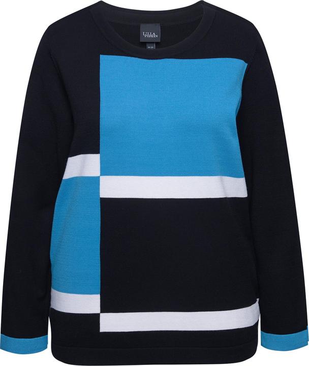 Produktbild Ulla Popken Pullover, Colorblocking, Rundhals, Langarm (46, 48)