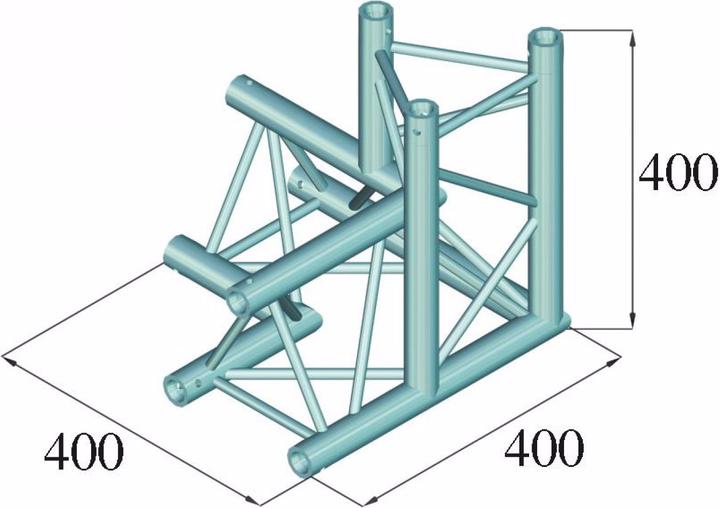 Actual product image Alutruss DECOLOCK DQ3-SPAL34 3-way corner 90° bw