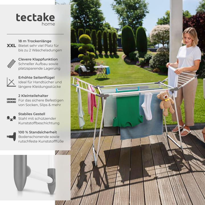 Actual product image tectake Life clothes horse (18 m)