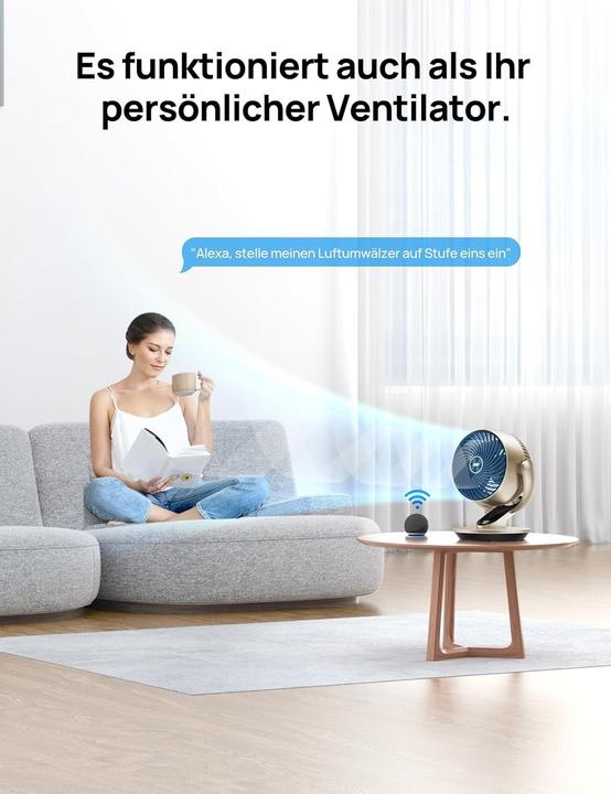 Image du produit Dreo Leiser Smart Tischventilator Lynx S mit Fernbedienung, Timer und Ap-Steuerung (28.50 dB)