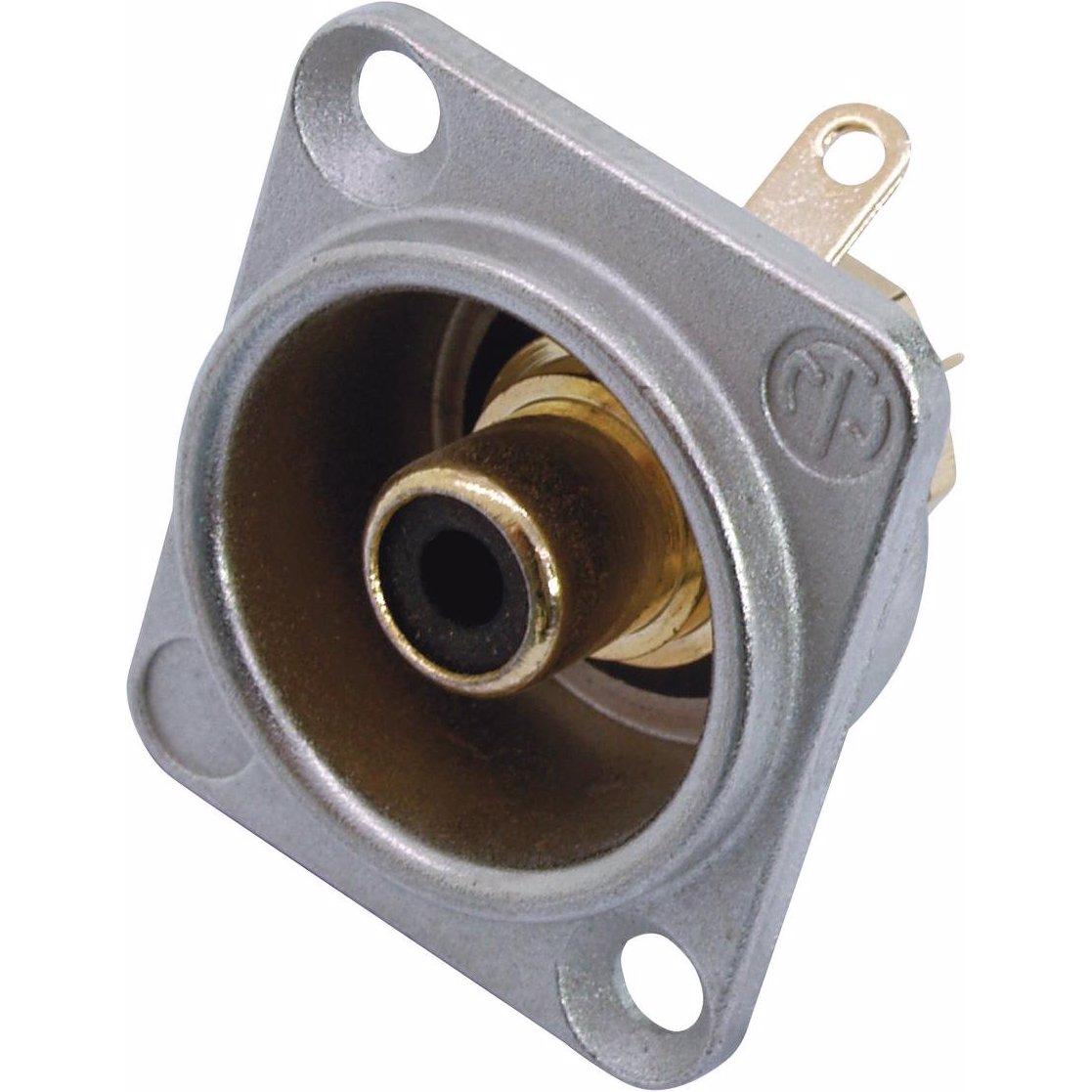 Neutrik Cinch Einbaubuchse sw NF2D0, Elektronikkabel + Stecker, Schwarz