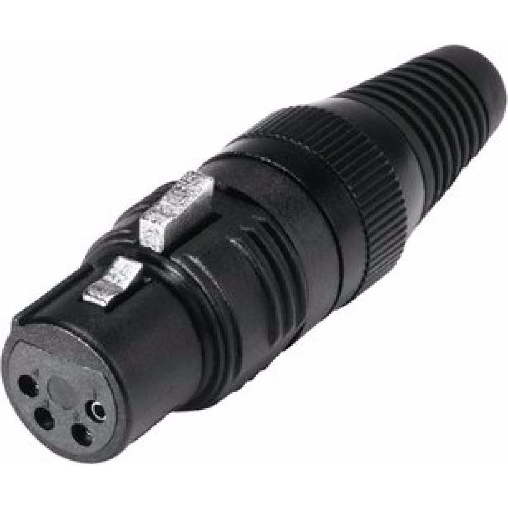Hicon XLR Buchse 4pol HI-X4CF-G, Audio Stecker, Schwarz