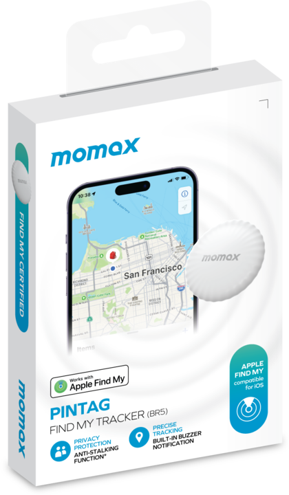 Actual product image Momax PinTag Find My Tracker