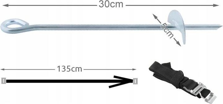 Actual product image Malatec Trampoline anchor - 4 pieces in a set.