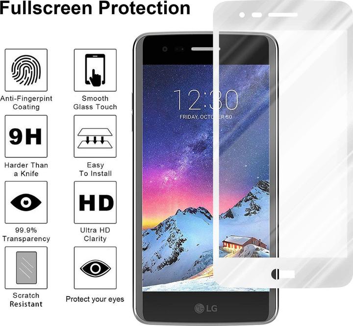 Immagine prodotto Cadorabo Vetro di protezione del display a schermo intero (1 Pezzo/i, LG K8 2017)