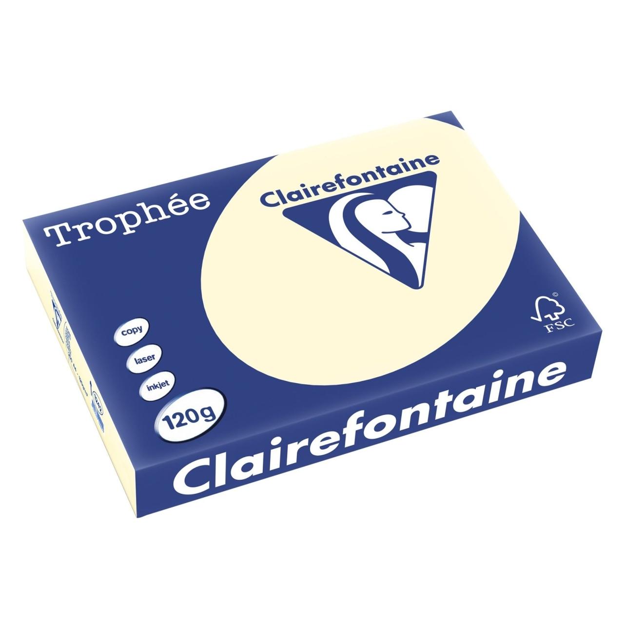 5 X Clairefontaine Kopierpapier 1242PC A4 120g Sand 250 Blatt