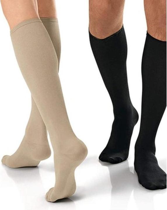 Jobst Travel Socks Kniestrumpf 15-20mmHg 2 geschlossene Zehe schwarz 1 Paar (19/20)