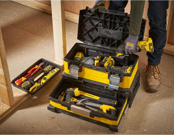 Actual product image Stanley Tool box metalplastic with integrated drawer (1 Piece)