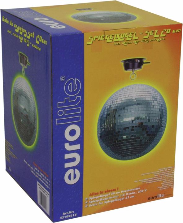 Image du produit Eurolite Boule miroir 20cm avec moteur MD-1015 (20 cm)