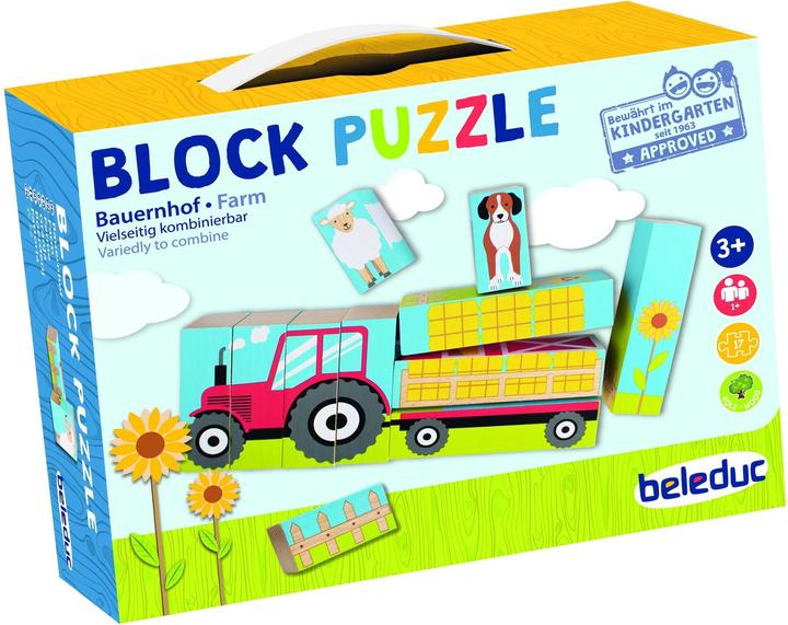 Image du produit Beleduc Puzzle à assembler La ferme (12 pièces)