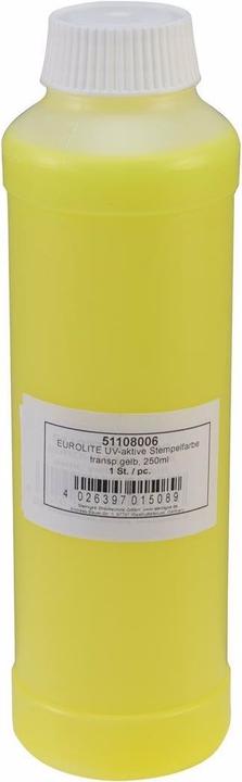 Image du produit Eurolite Encre UV-active pour tampons, jaune transparent, 250ml