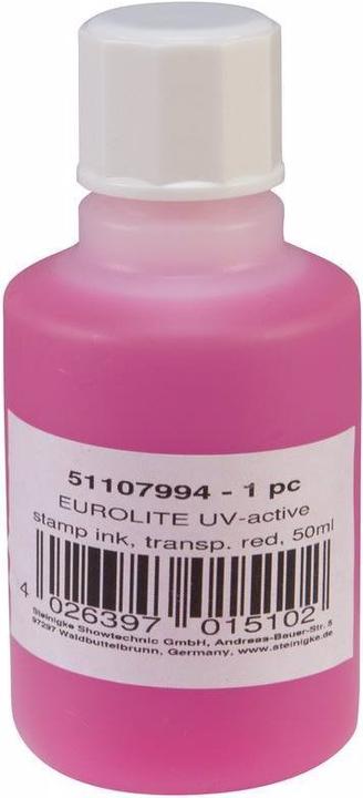 Produktbild Eurolite UV-aktive Stempelfarbe, transparent rot, 50ml