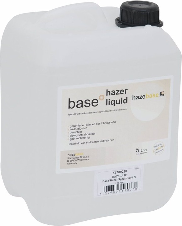 Hazebase Base*H special fluid 5l canister (Smoke machine)
