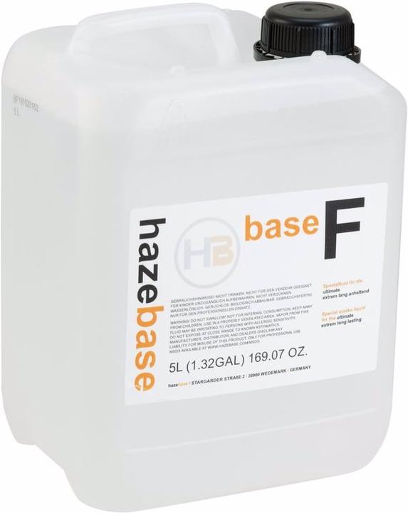 Actual product image Hazebase Base*F special fluid 5l canister (Smoke machine, Fog fluid)