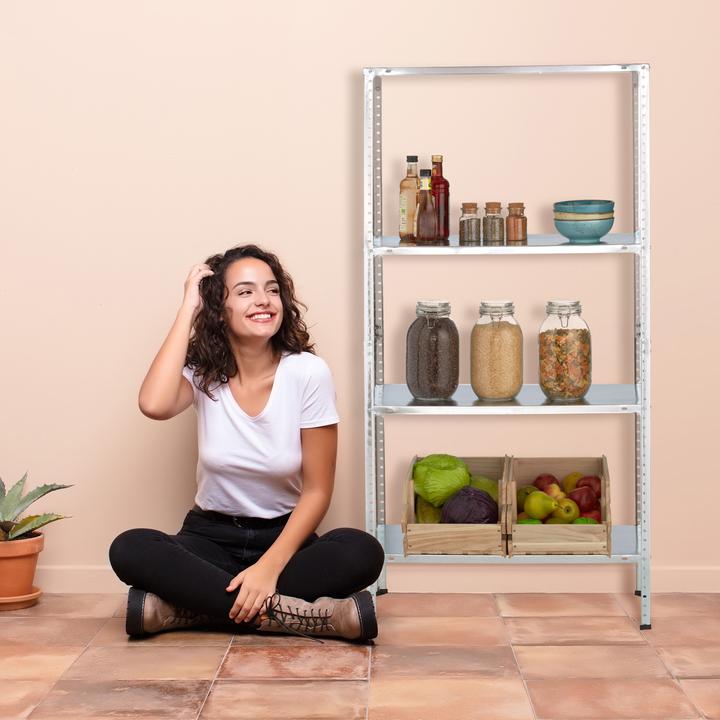 Actual product image Relaxdays Metal shelf