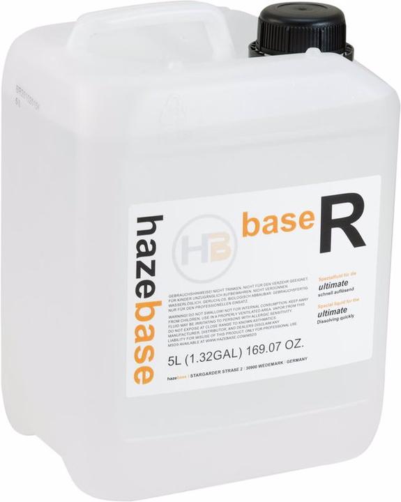 Actual product image Hazebase Base*R special fluid 5l canister (Smoke machine)