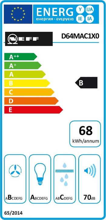 Energy Label Neff DMAC641X (Wall hood)