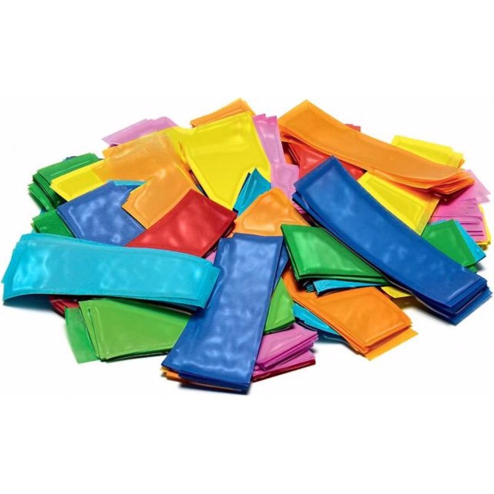 TCM Coriandoli metallici rettangolari 55x18mm, multicolore, 1kg